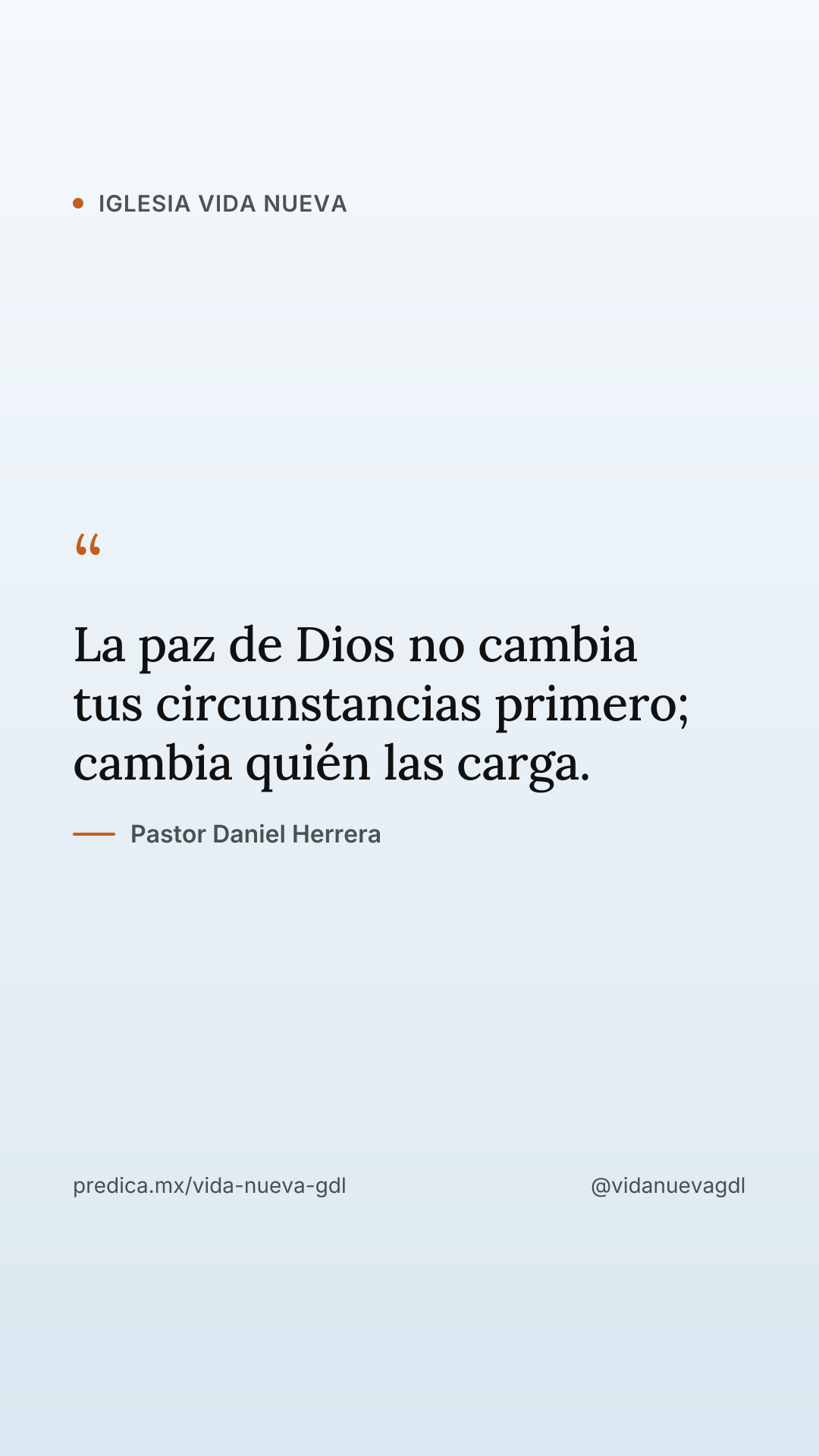 La paz de Dios no cambia tus circunstancias primero; cambia quién las carga.